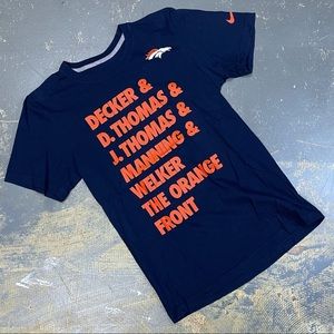 Nike Denver Broncos Orange Front Players Shirt 430425-41S Small NFL